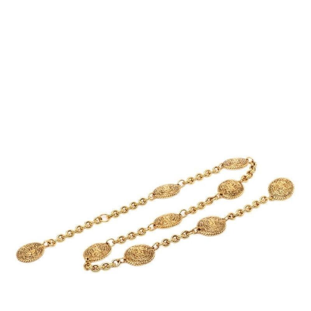 Chanel CC Logo Horse Chain Belt Gold Plated
